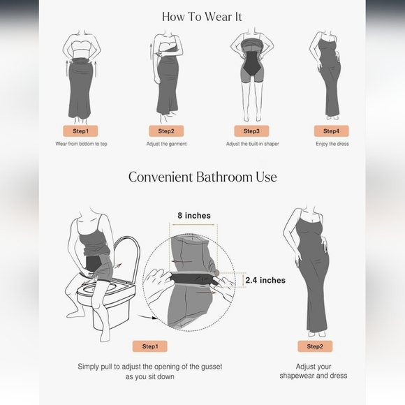 Elegant Black Maxi Dress With Built In Shapewear NWT - Picture 4 of 16